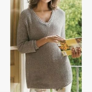 Nwts Soft Surrounding v neck chunky sweater